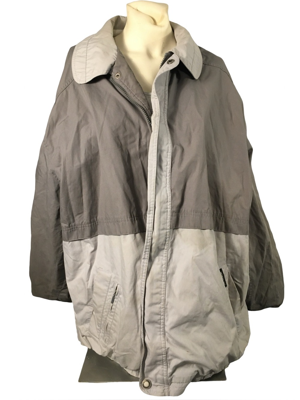 Members Only Two-Tone Light Gray & Gray Shirt Jacket